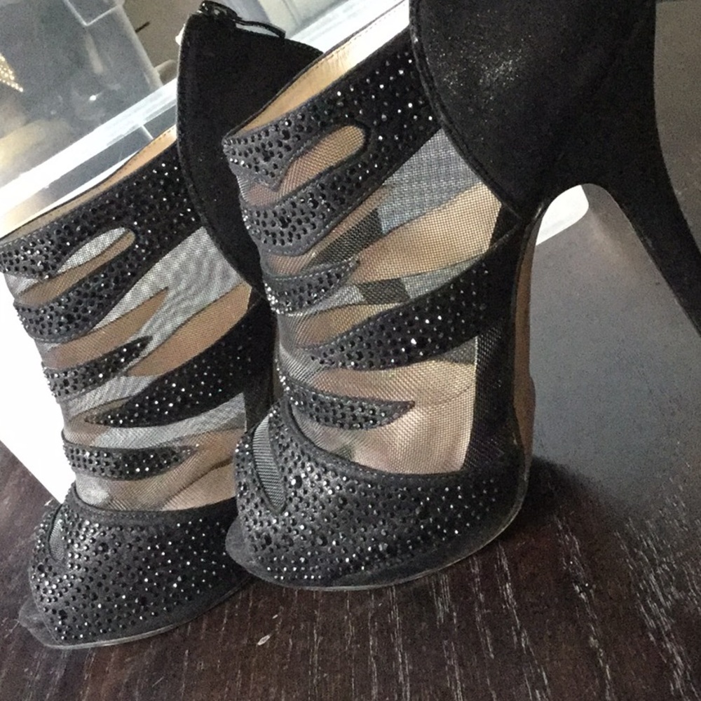 Sexy Black RhineStone Heels